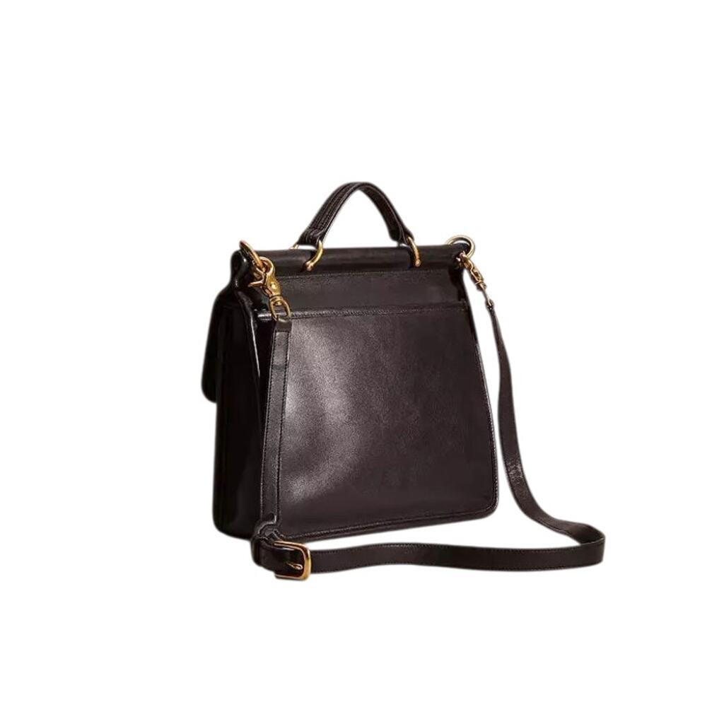 Coach black leather Vintage Classic Willis shoulder bag purse - Picture 2 of 7